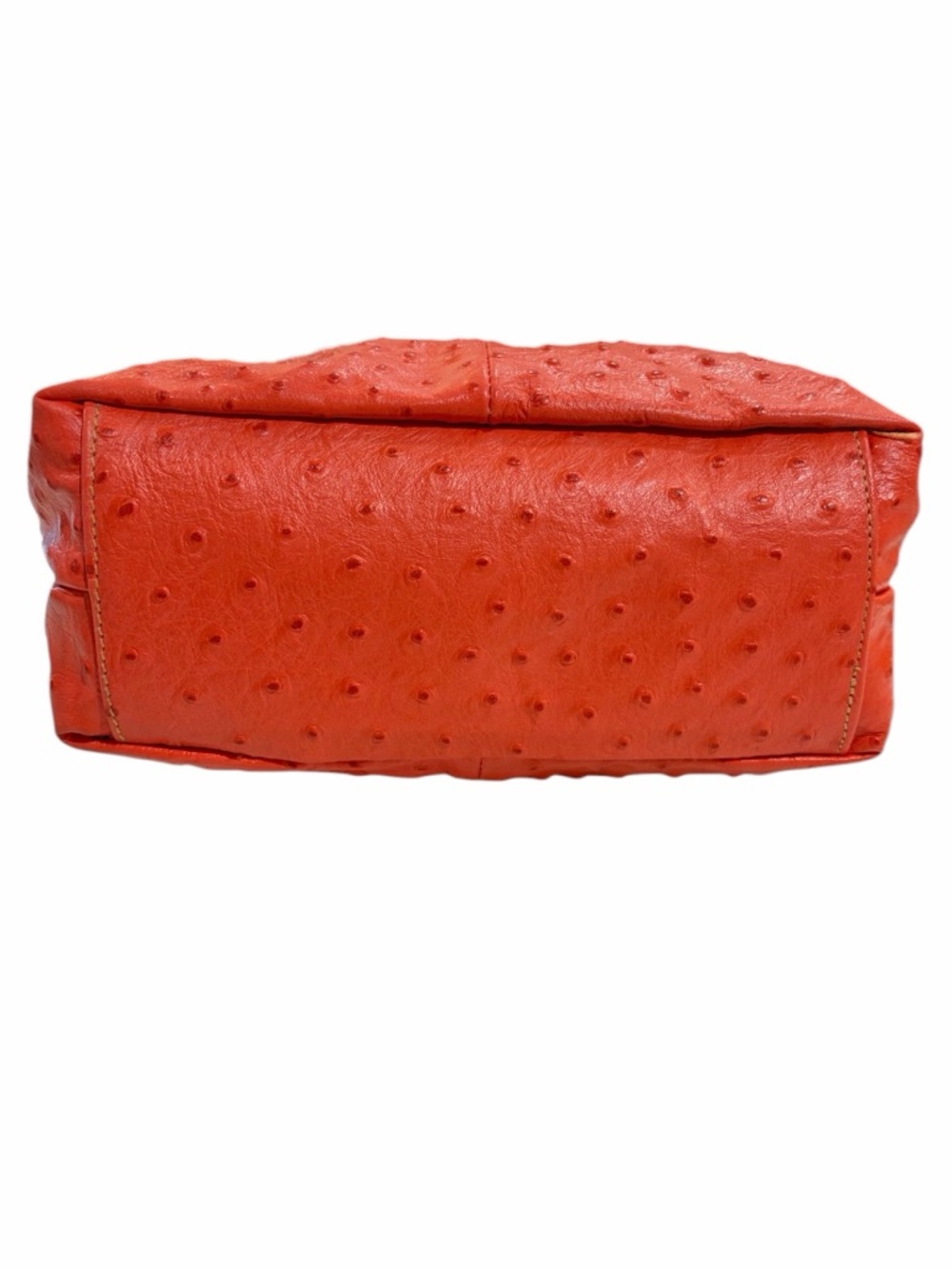 Ostrich-embossed petite leather handbag by Cecconi Piero Made in Italy - Picture 5 of 14